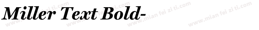 Miller Text Bold字体转换